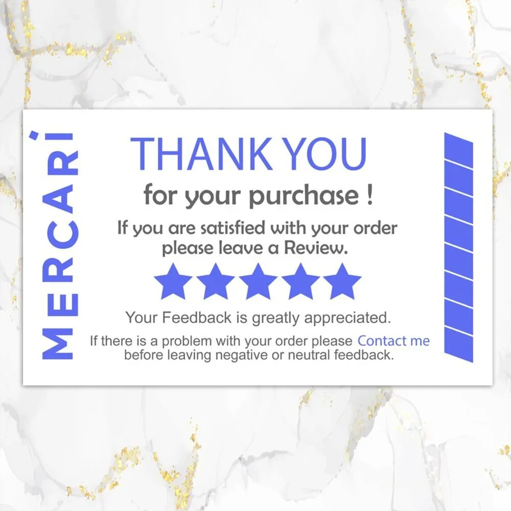 120 MERCARI Thank you cards
